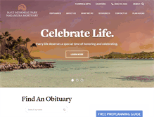 Tablet Screenshot of mauimemorialpark.com